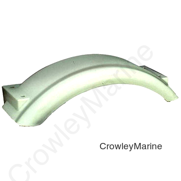 Fender, Single Axle, 7.75" Wide x 21" Long with Skirt, 5.25" Tall, White Poly (355300)
