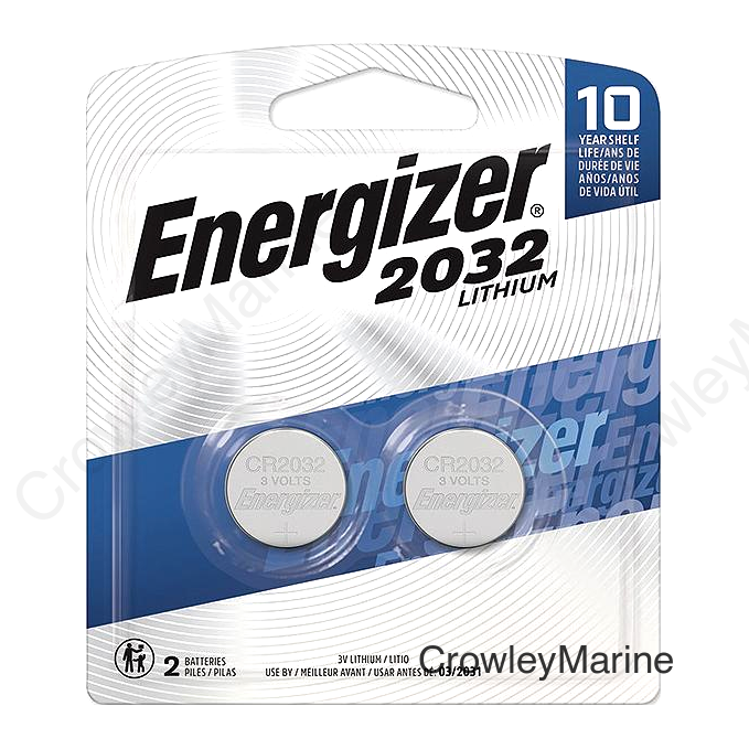 Energizer 2032BP2 2032 Lithium Coin 3V Batteries, 2/pk
