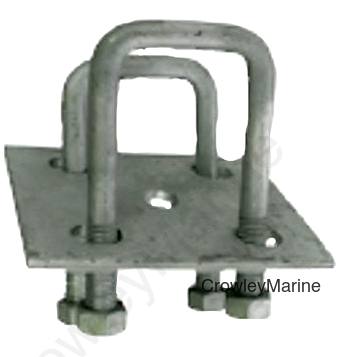 U-Bolt Kit, 2" Square Axle, 1/2" x 4.31" U-Bolts, Galvanized (Bulk) (072005)