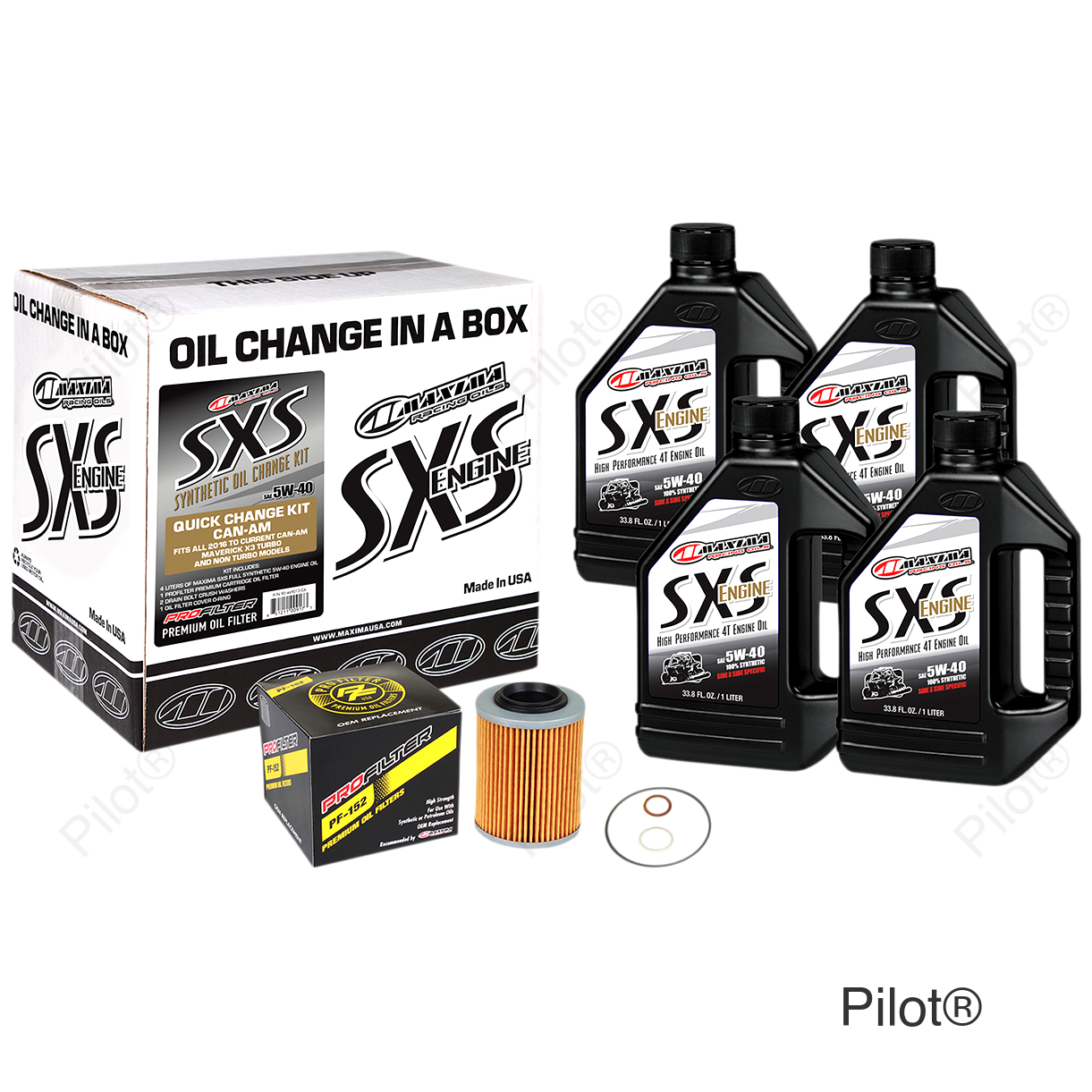 SXS Synthetic Oil Change Kit - Can-Am - 5W-40