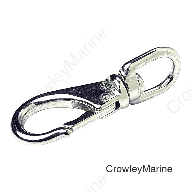 Seachoice Heavy Duty Swivel Eye Snap, Size #1, 3-3/8 in. Long, 5/8 in. ID Eye, 400 Lb. Break Strength