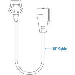 Seachoice 7-Way Round to 5-Way Flat Cable Adapter, Boat Trailer, 18 in. thumbnail-1