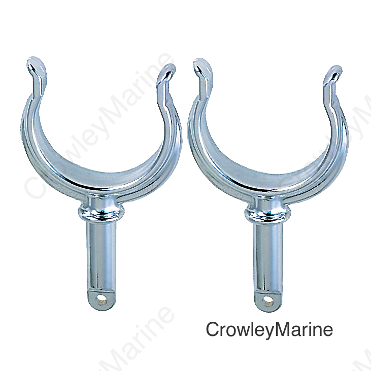 Ribbed Rowlock Horns, Zinc, Pair