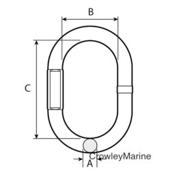 CHAIN OBLONG MASTER LINK 5/8"