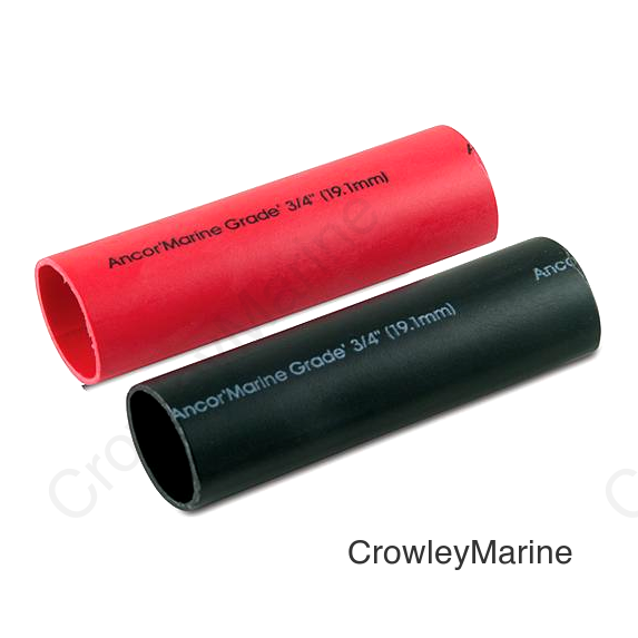 Ancor 327202 Marine Grade Heat Shrink Heavy Wall Battery Cable Tube Combo Pack For 2-4/0 (Includes 1 Ea. Of 1" x 3" Red and Black)