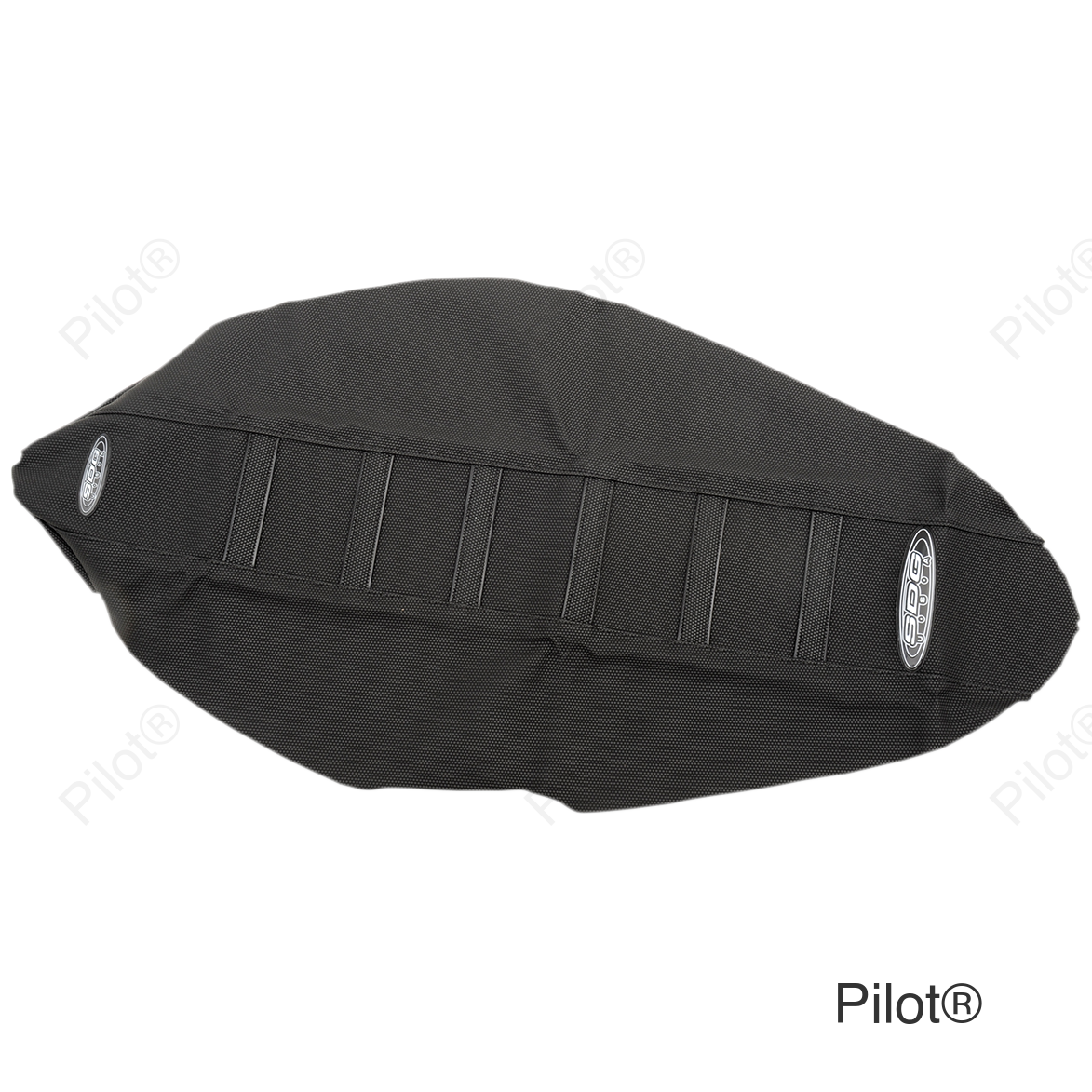 6-Ribbed Seat Cover - Black Ribs/Black Top/Black Sides