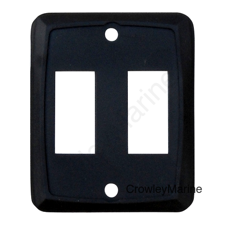 DOUBLE SWITCH PLATE BLACK