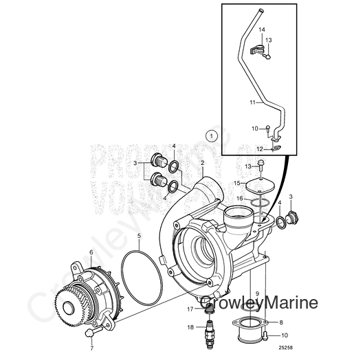 Pressure Pipe(V2) - Volvo Penta (3589037)