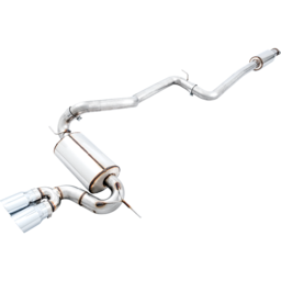 AWE Tuning Ford Focus ST Touring Edition Cat-back Exhaust - Non-Resonated - Chrome Silver Tips thumbnail-4