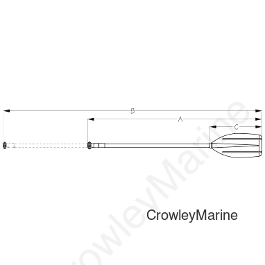 Aluminum TELESCOPIC PADDLE 38 (490250-1)