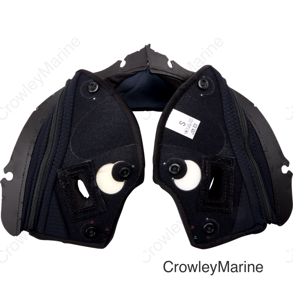Pista GP RR Cheek Pads - Black/Red - Small