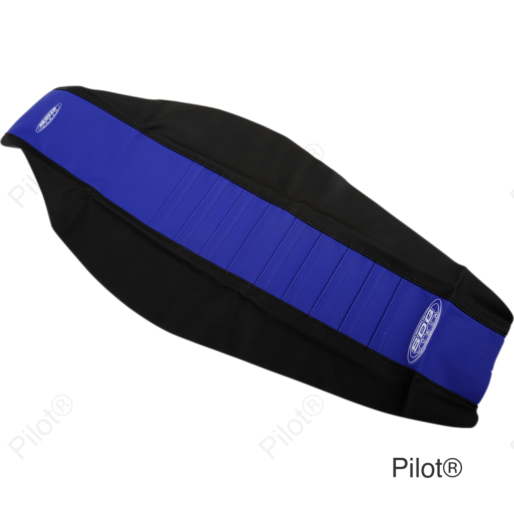 Pleated Seat Cover - Blue Top/Black Sides