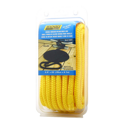 Seachoice Double-Braid Nylon Dock Line w/ Eye Splice, Pre-Shrunk, Heat Stabilized, 3/8 In. X 20 Ft., Yellow thumbnail-2