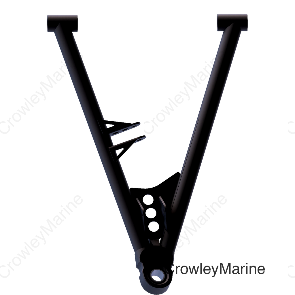 STOCK REP A-ARM LOWER LT POL AXYS 40" BLK S/M