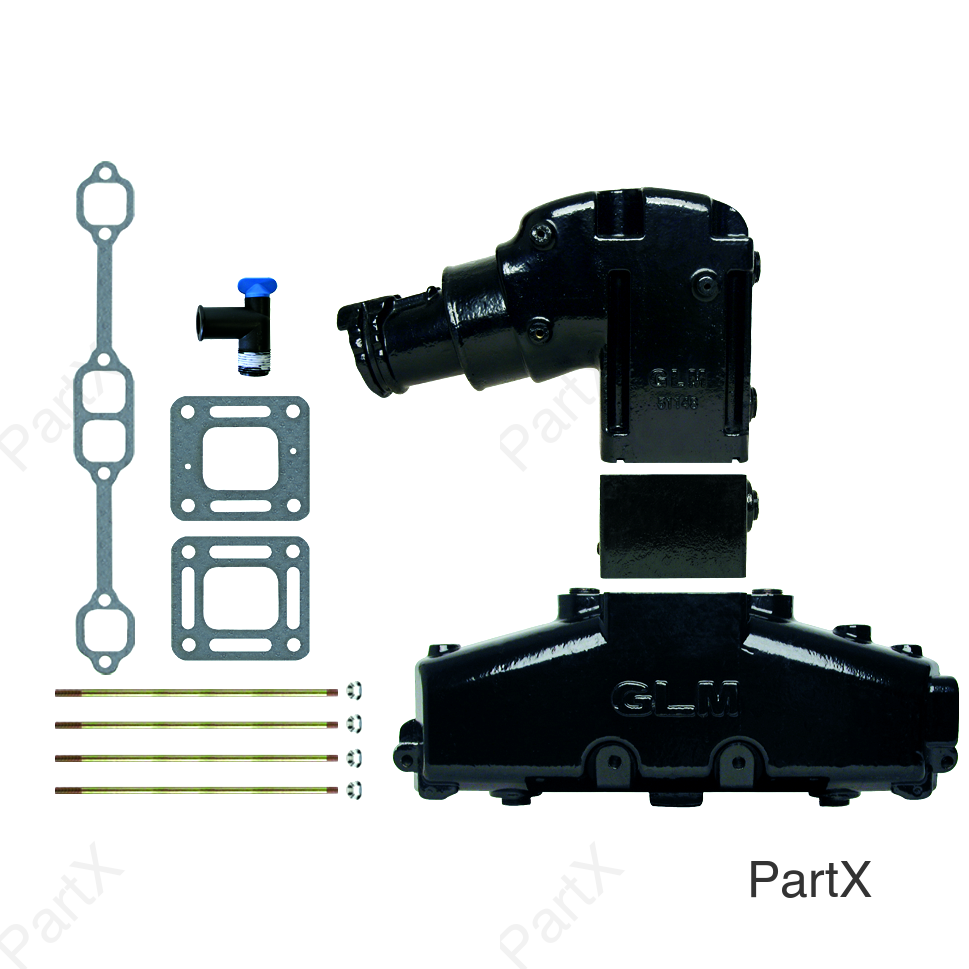 V8 Exhst Mnfld Set W/3" Spcr