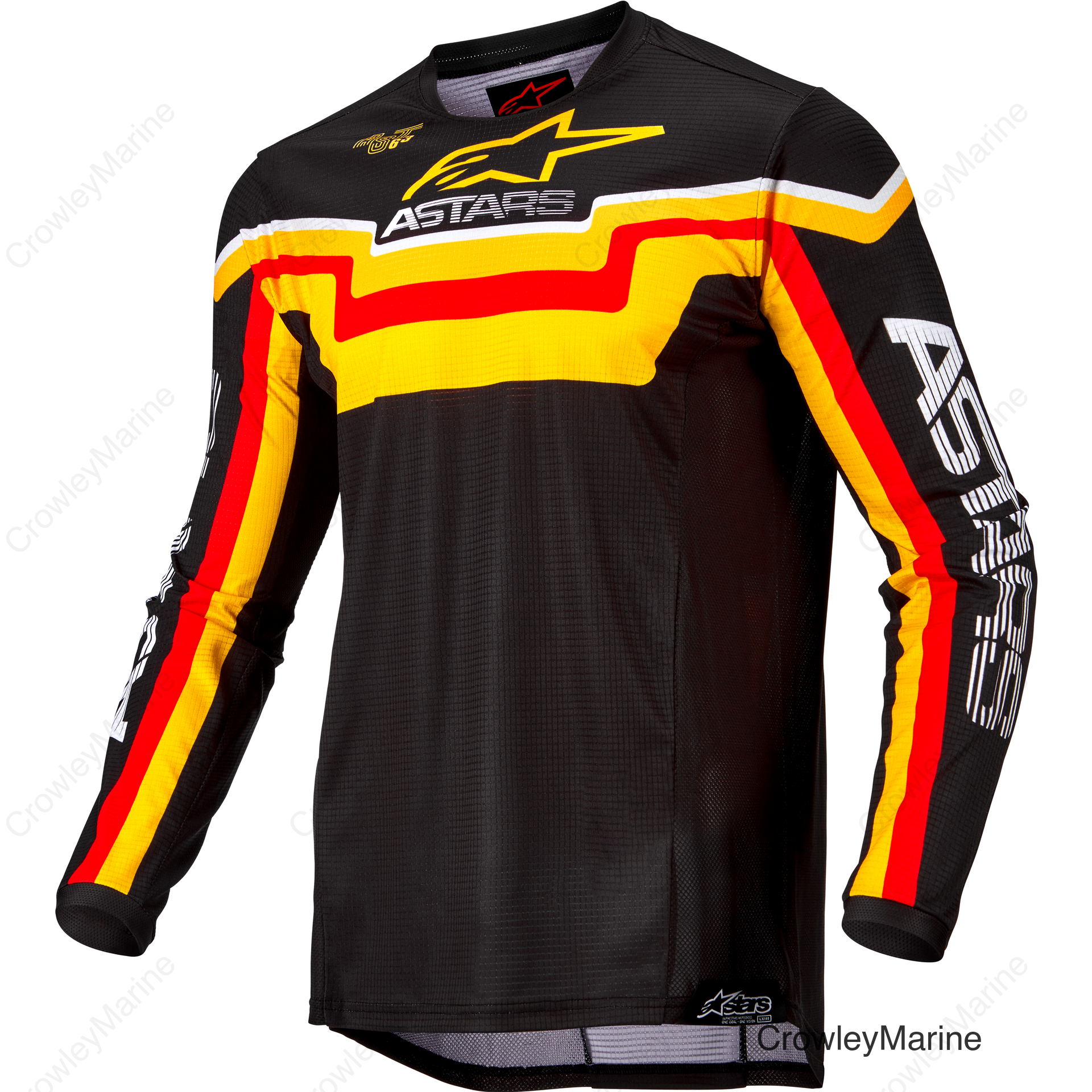 TECHSTAR QUADRO JERSEY BLACK/YELLOW/TANGERINE MD