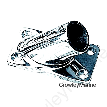 Sea-Dog 2814501 45° Rectangular Base, 7/8" SS