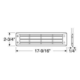 Attwood Louvered Vent Flush Mount-White thumbnail-0