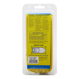 Seachoice Double-Braid Nylon Dock Line w/ Eye Splice, Pre-Shrunk, Heat Stabilized, 3/8 In. X 15 Ft., Yellow thumbnail-0