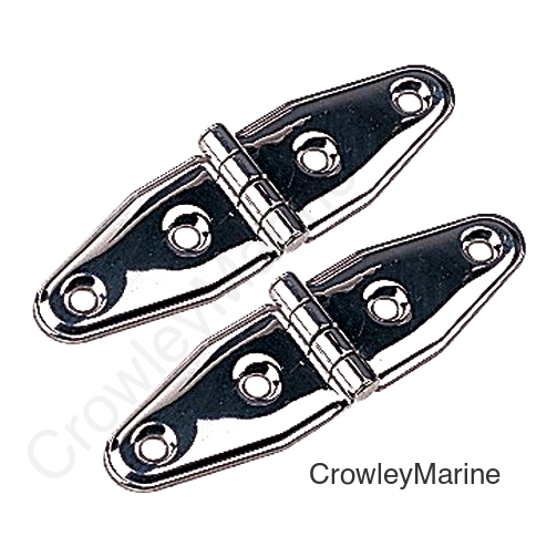 Stainless Strap Hinge 4-1/8", Pair