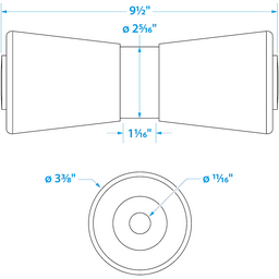Heavy Duty Keel Roller10 -5/8 Id(Bulk thumbnail-0