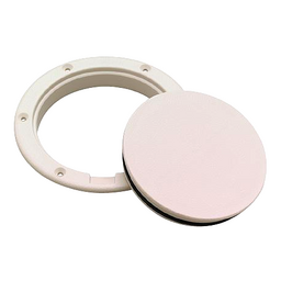 Seachoice White Pry-Up Deck Plate, Watertight, Up to 4-3/8 in. Diameter thumbnail-5
