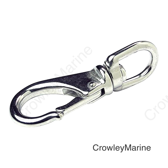 Seachoice Heavy Duty Swivel Eye Snap, Size #1, 3-3/8 in. Long, 5/8 in. ID Eye, 400 Lb. Break Strength