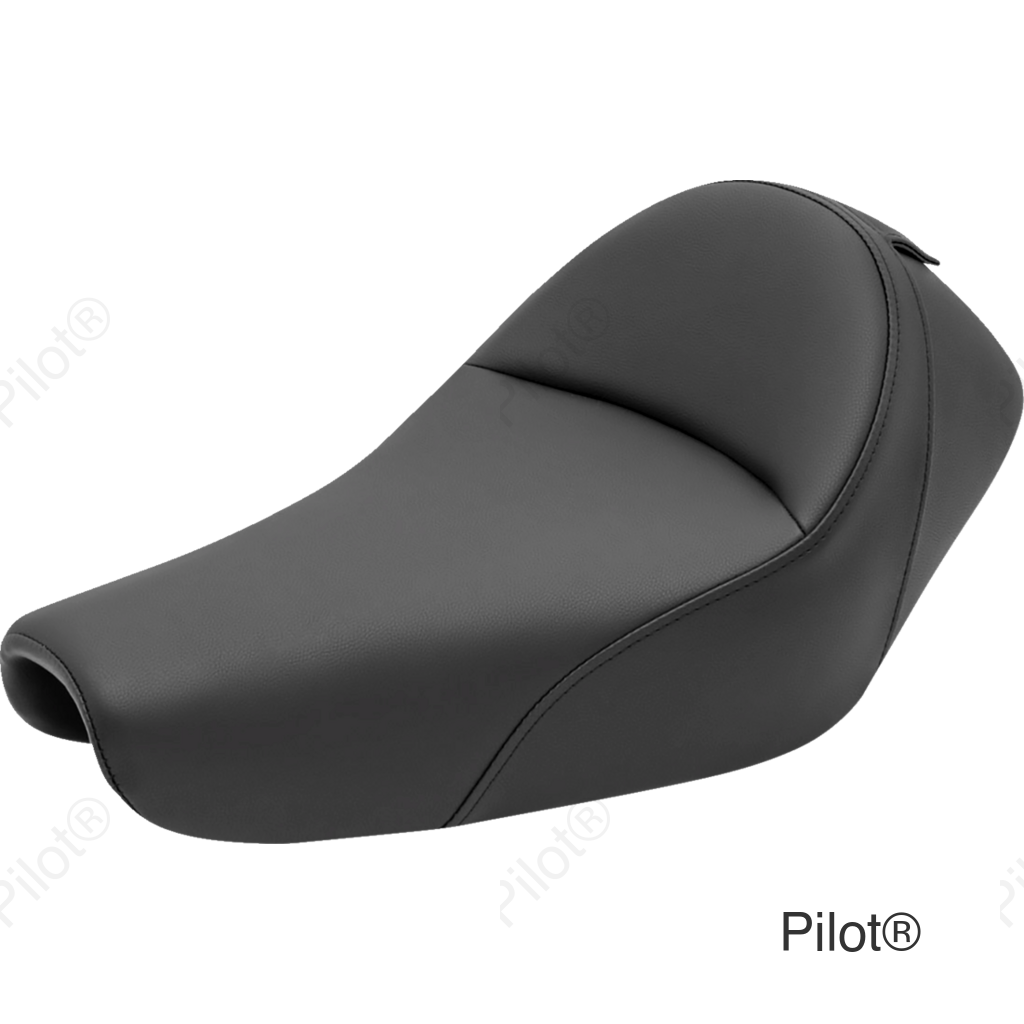 Heels Down Solo Seat - With Backrest - Plain - Black