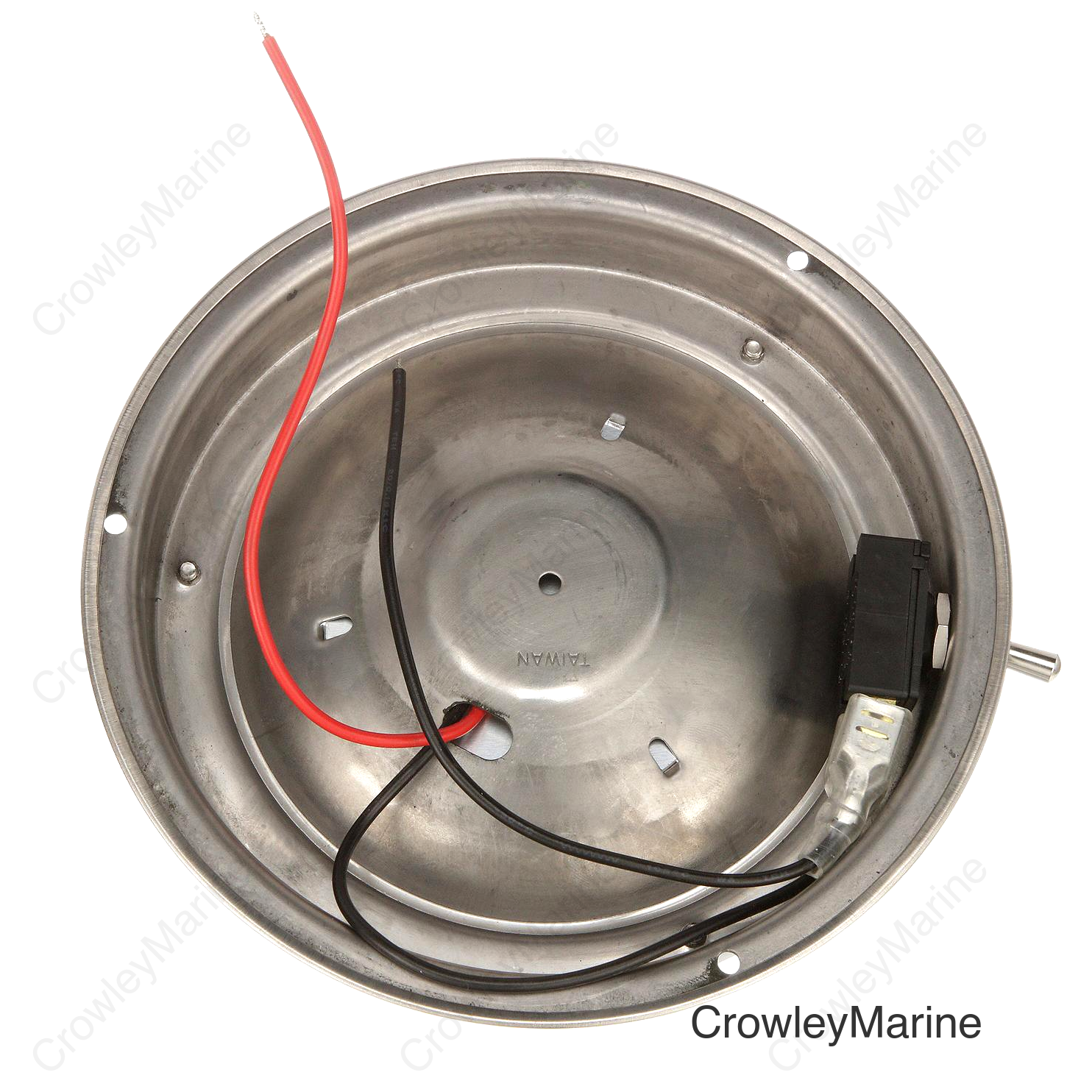 Seachoice LED Surface-Mount Dome Light, Bright White, Stainless Steel Flange, 4 in. Diameter