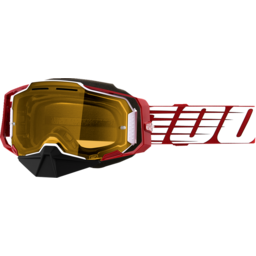 Armega Snow Goggles - Oversized Red - Yellow