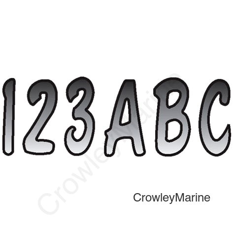 Hardline Series 200 Registration Kit, Cursive Font With Top to Bottom Color Gradations (Includes 4 Sets of 3" A-Z, 0-9)