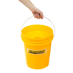 Seachoice 5-Gallon Plastic Bucket w/ Metal Handle, Yellow thumbnail-3