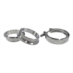 Torque Solution Stainless Steel V-Band Clamp & Flange Kit - 2.5in thumbnail-0