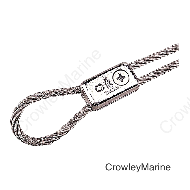 Chrome Plated Zinc Cable Clamp, Pair