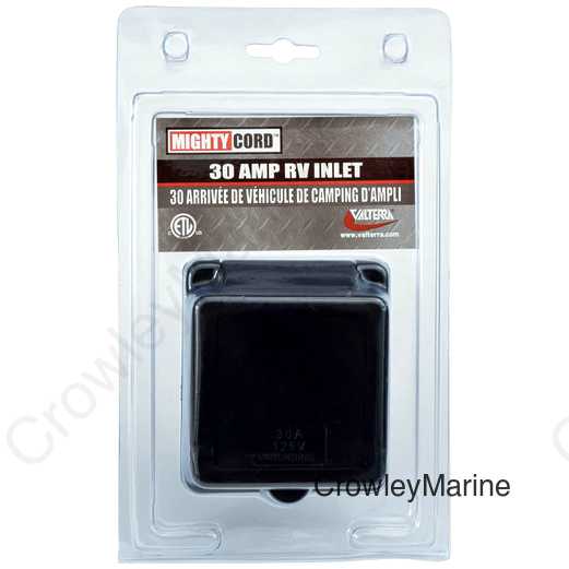30A POWER INLET, BLACK, PKG (RV0000604)