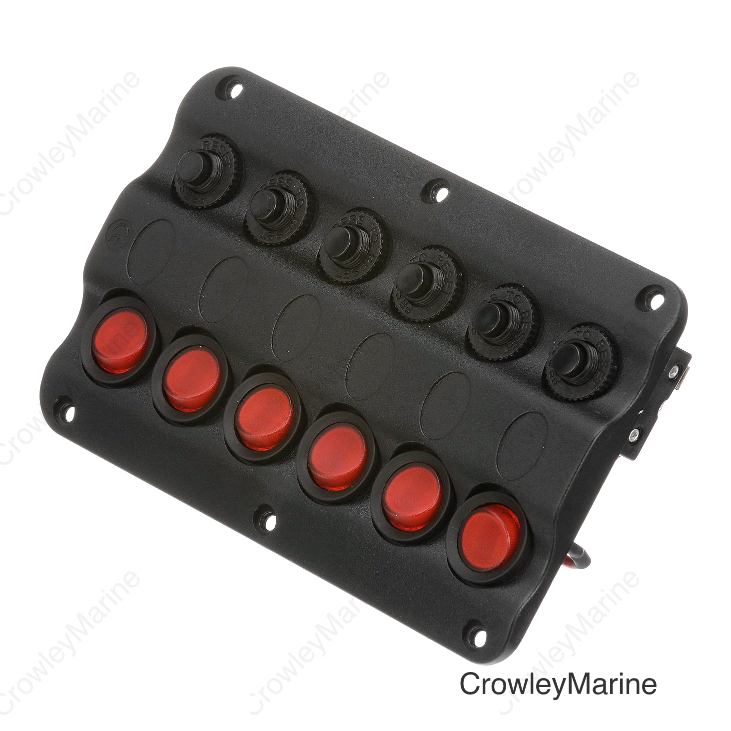 Seachoice LED 12V 6-Switch Distibution Panel, Pre-Wired, Boat Panel Mount