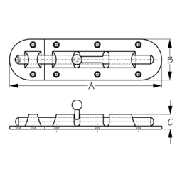 SeaDog 2212551 Heavy Duty Barrel Bolt, Investment Cast 316 Stainless Steel thumbnail-0