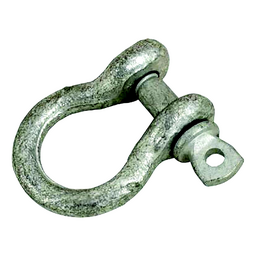 Sea-Dog 147610 Galvanized Shackle-Load Rated, , A:7/16", B:11/16", C:1", D:1-7/16", Max Load: 1 Ton thumbnail-1