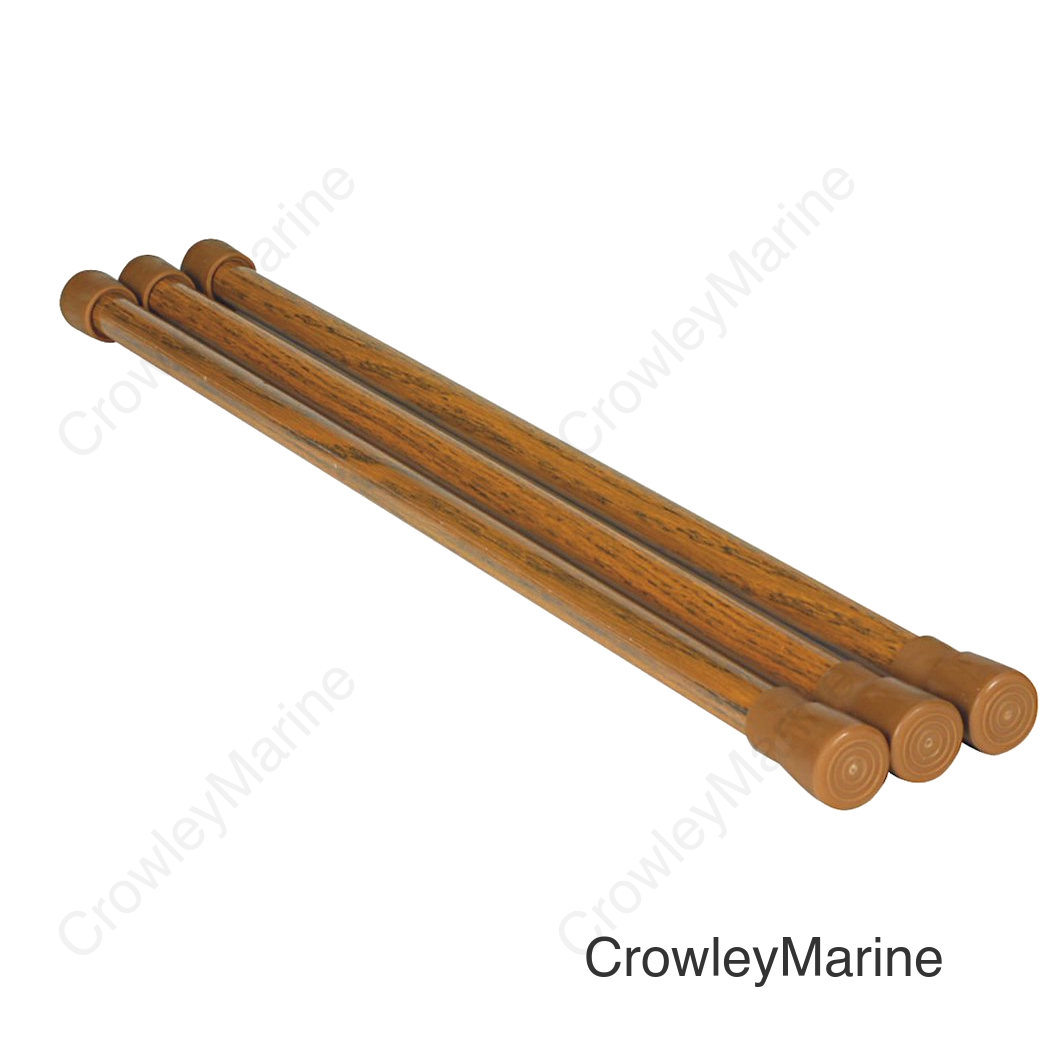 Camco 43823 Refrigerator Bars Oak Look (3/Pack)