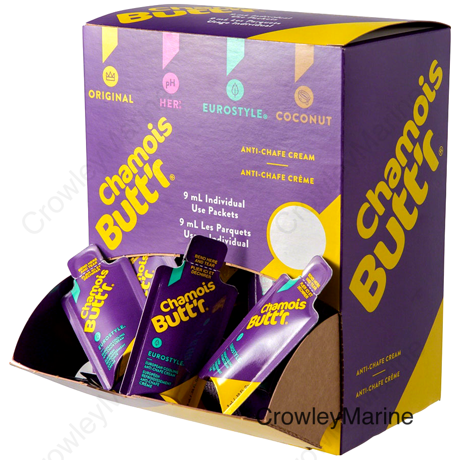 Chamois Butt'r Eurostyle: 0.3oz Packet POP Box of 75