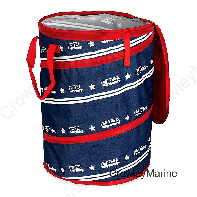Camco 42995 Pop-Up Utility Container, Red/White/Blue Patriotic, 30 Gal.
