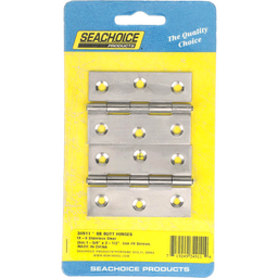 Seachoice Marine-Grade Butt Hinges, 18-8 Stainless Steel, 2-1/2 in. X 1-5/8 in., Pack of 2 thumbnail-0