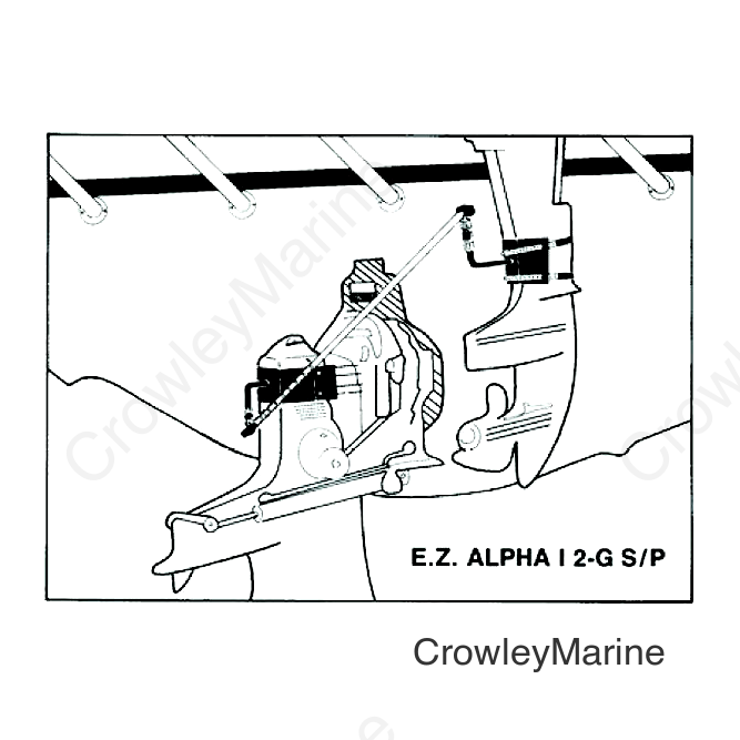 EZ Steer EZ37002 Outboard To Sterndrive Auxiliary Motor Steering Kit, Alpha I Gen 2