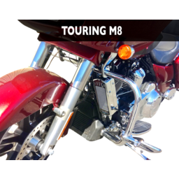 Side Mount Oil Cooler Kit - Chrome - M8 Touring/Trike thumbnail-1