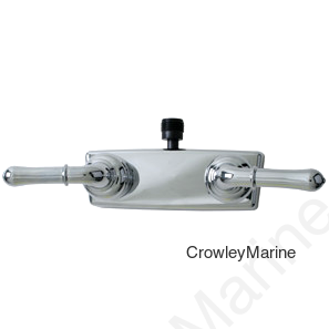 SHOWER VALVE W/VAC BRKR,4", 2 KNOB, PLASTIC, CHR (RV0000656)