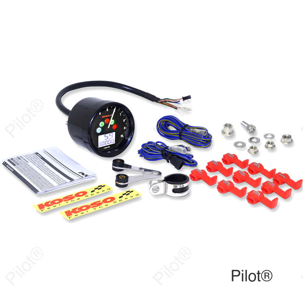 TNT-02 Multifunction Speedometer/Tachometer - 2.69" Diameter x 1.51" Depth