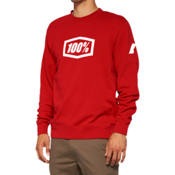 Icon Long-Sleeve Fleece Sweatshirt - Red - XL thumbnail-0