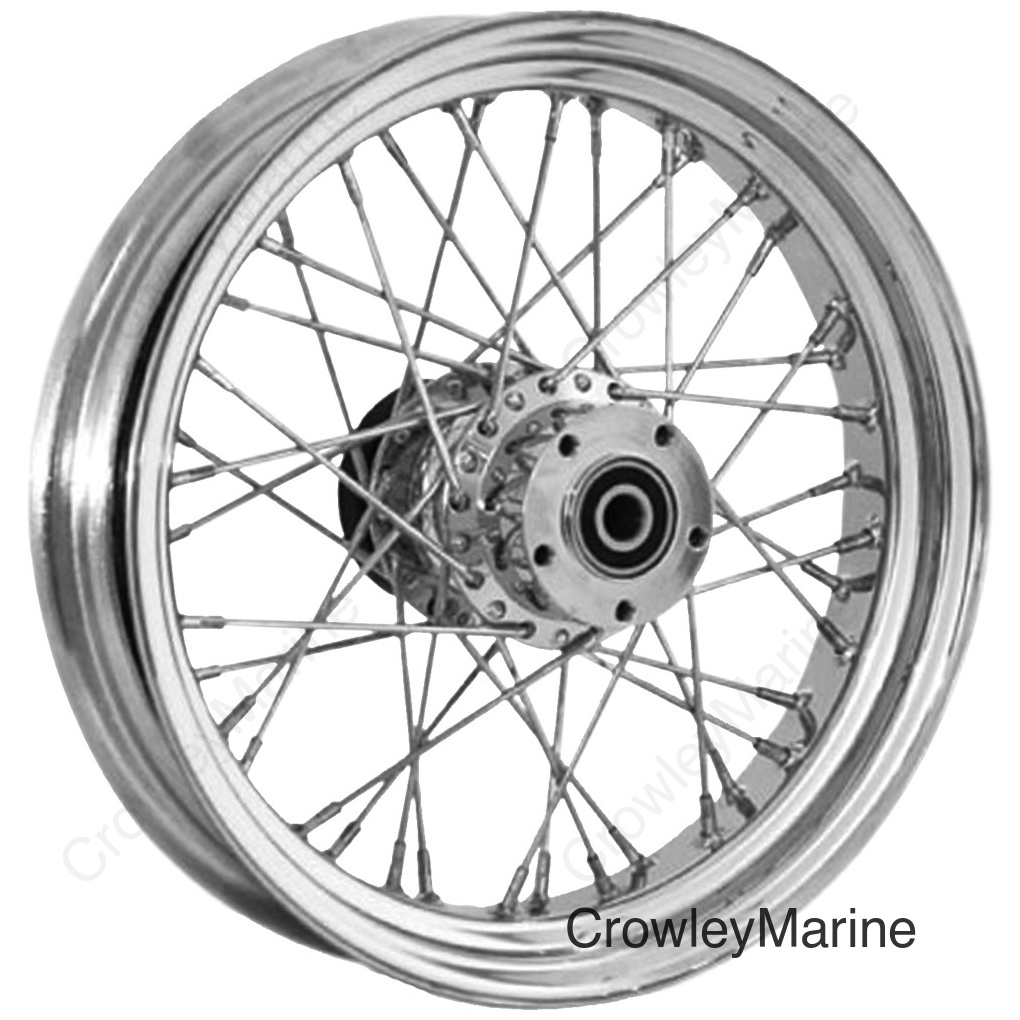 RR 40-SPK CHROME 16X3.5 BT/XL-HUB 3/4" AXL 00 LTR