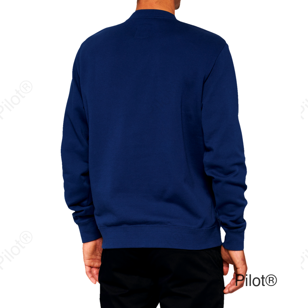 Icon Long-Sleeve Fleece Sweatshirt - Navy - Large