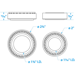 Seachoice Marine Boat Trailer Wheel Bearing Kit, 1-3/8 In. X 1-1/16 In. Axle, Set of 2 thumbnail-3